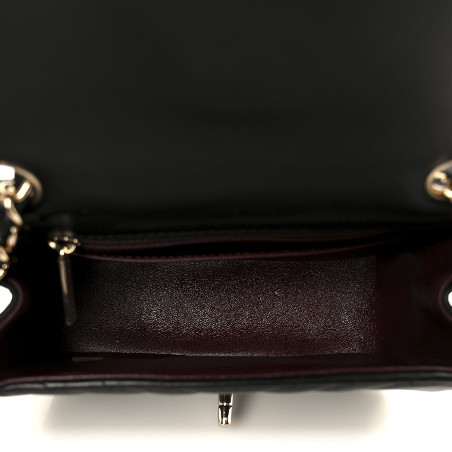 Chanel Lambskin Chevron Quilted Mini Square Flap Black