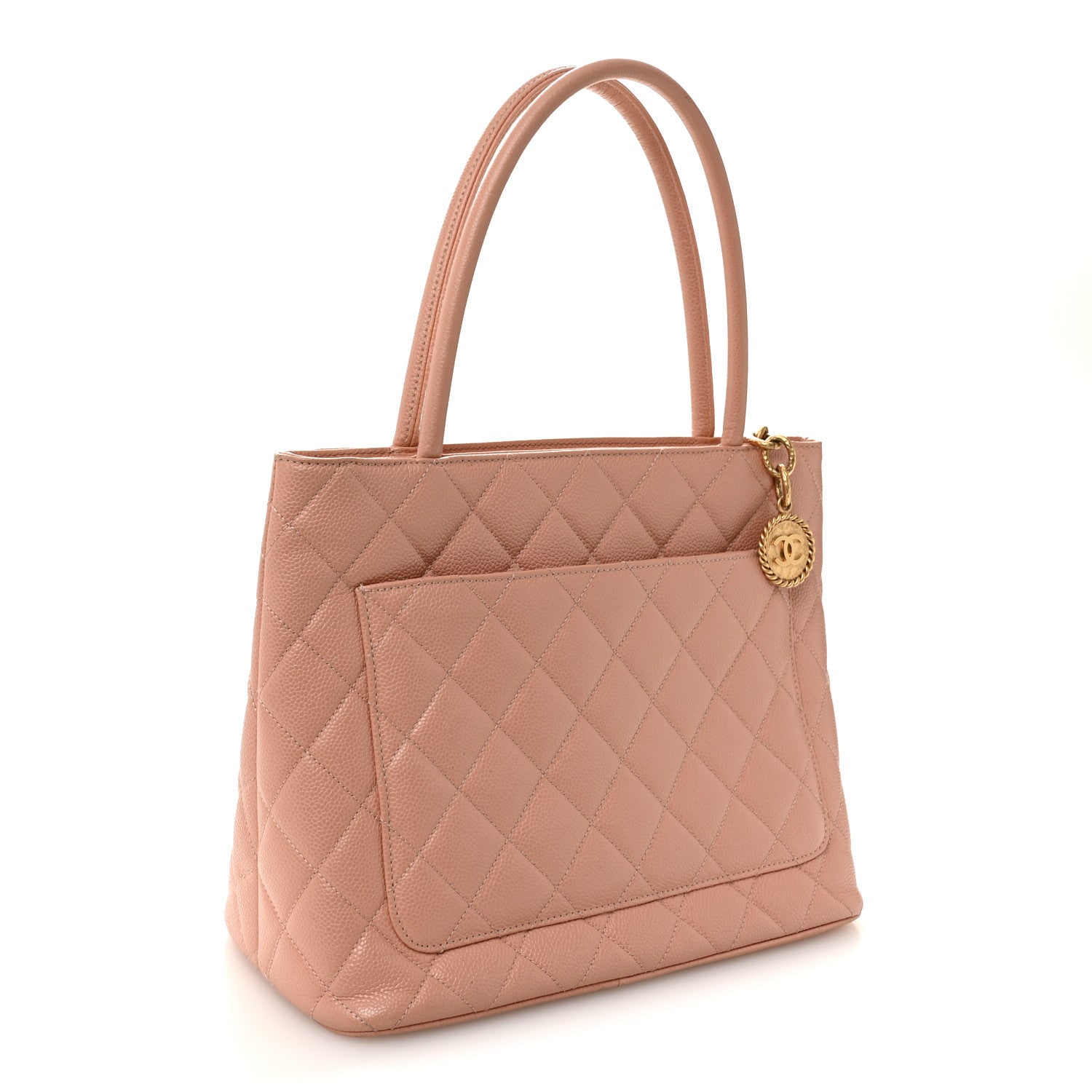 Chanel Caviar Quilted Medallion Tote Light Pink