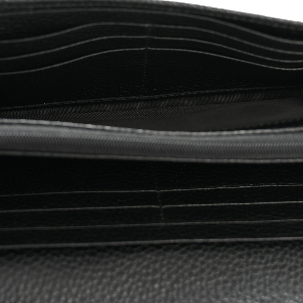 Gucci Pebbled Calfskin Large Soho Continental Wallet Black