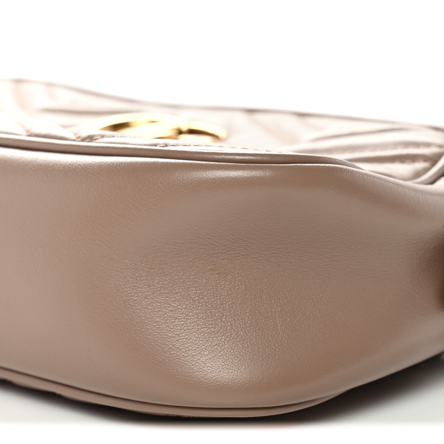 Gucci Calfskin Matelasse Small GG Marmont Chain Shoulder Bag Porcelain Rose