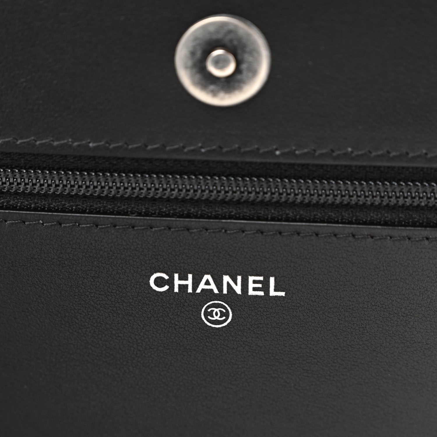 Chanel Caviar Quilted Boy Wallet On Chain WOC Black