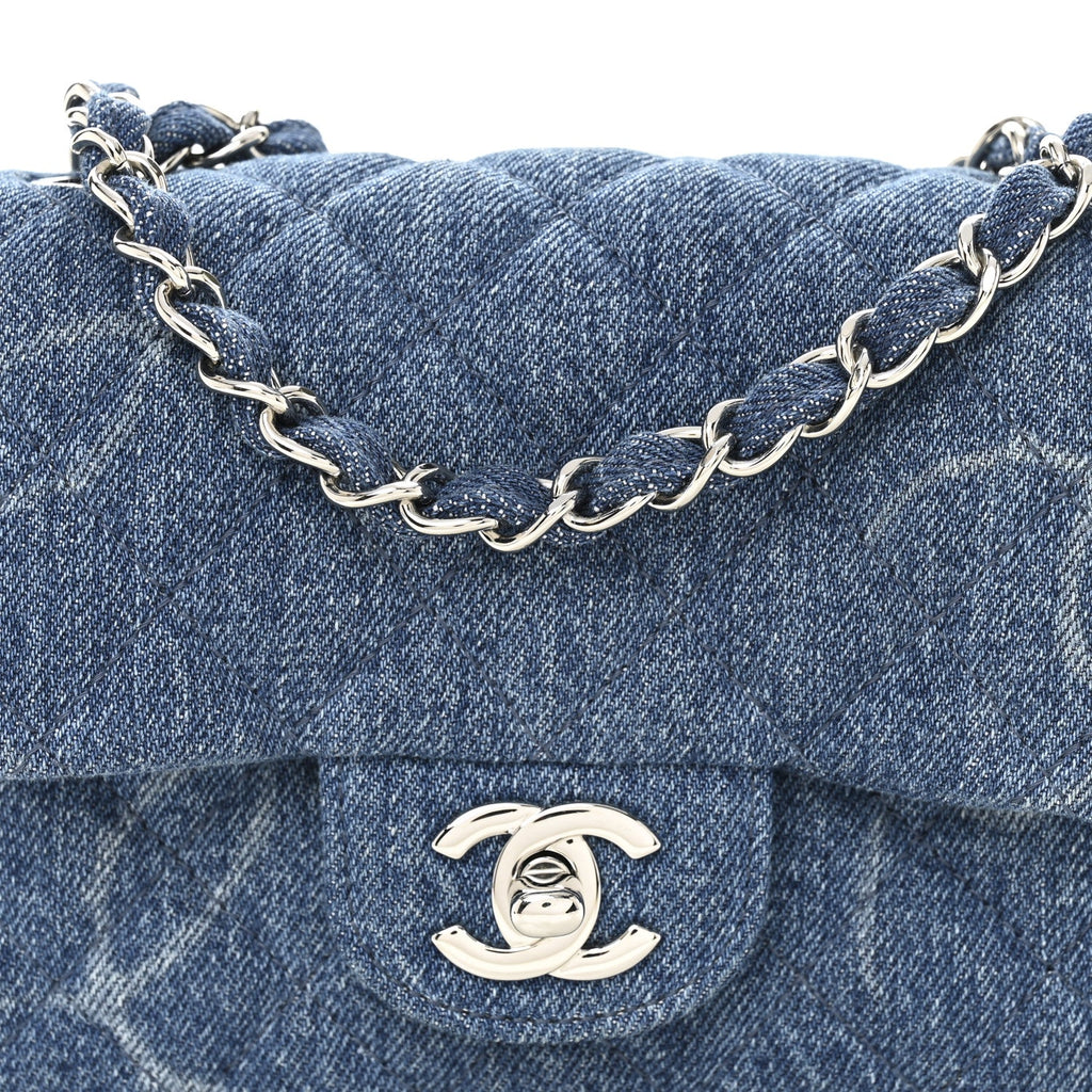 Chanel Denim CC Quilted Mini Square Flap Blue
