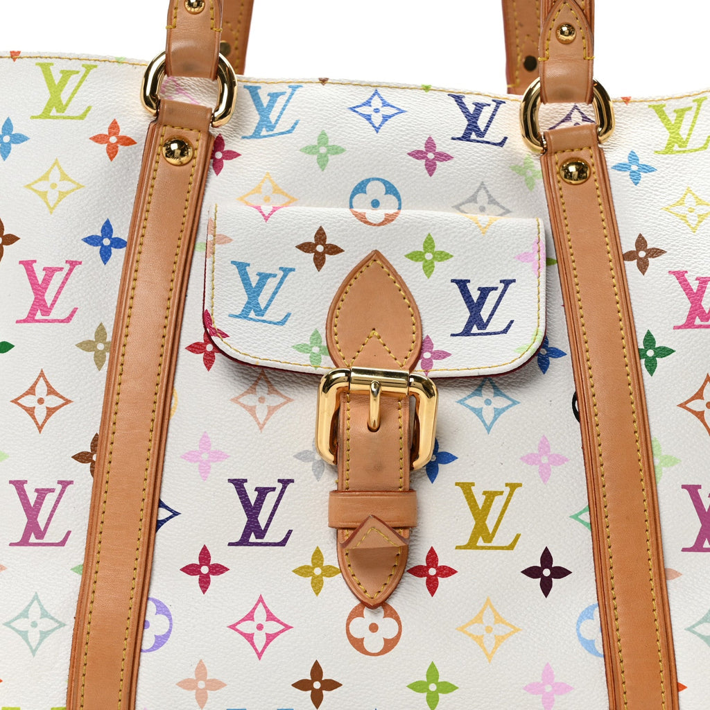 Louis Vuitton Monogram Multicolor Aurelia GM White