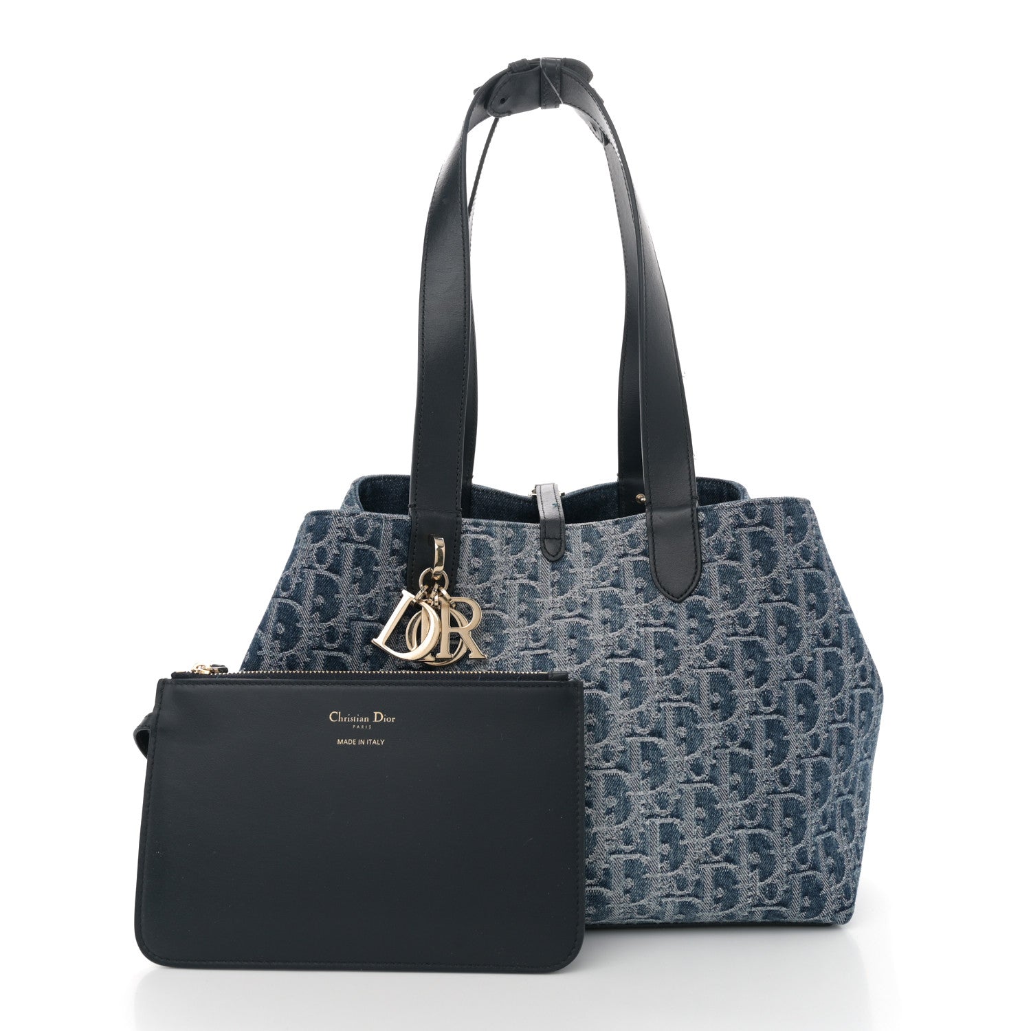 Christian Dior Denim Jacquard Oblique Medium Toujours Blue