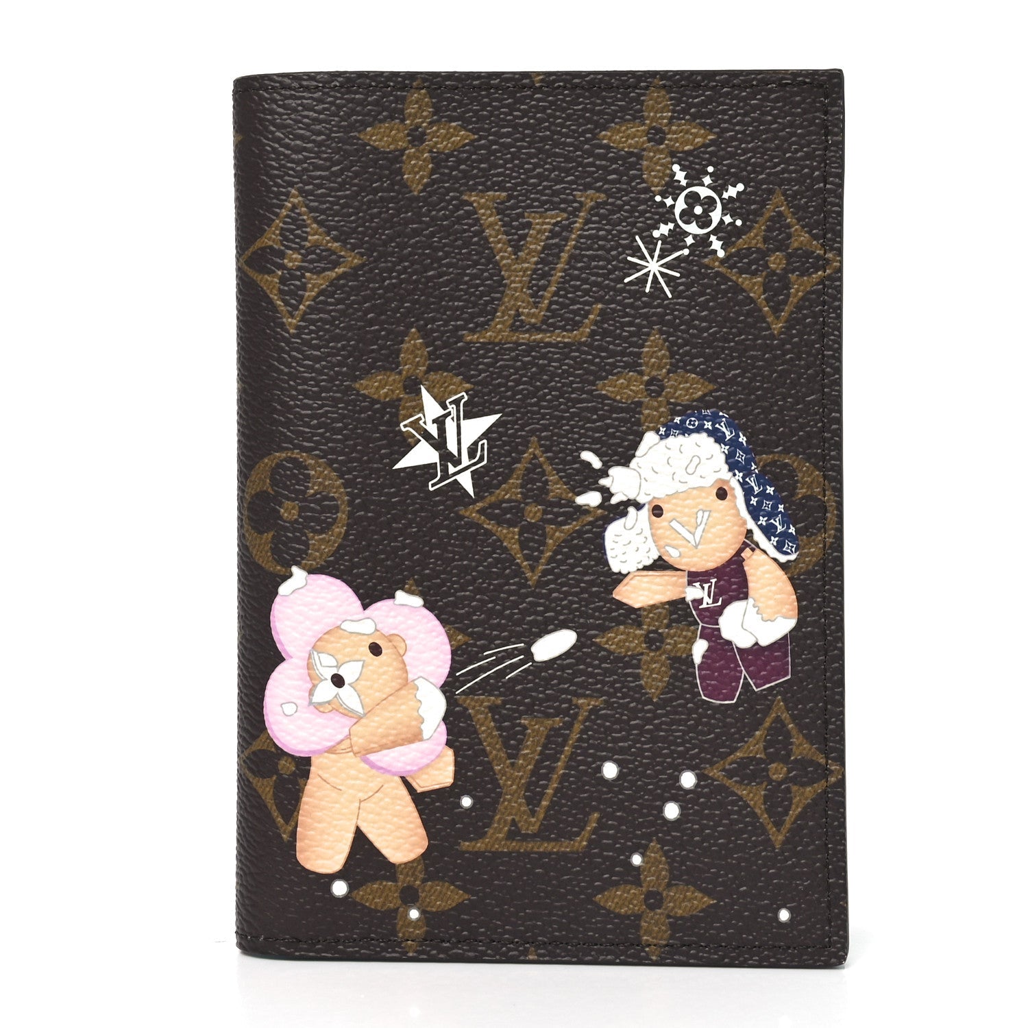 Louis Vuitton Monogram 2025 Christmas Animation Passport Cover Azur Frost
