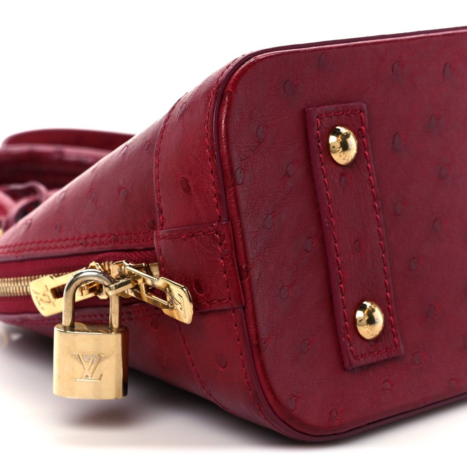 Louis Vuitton Ostrich Alma BB Red