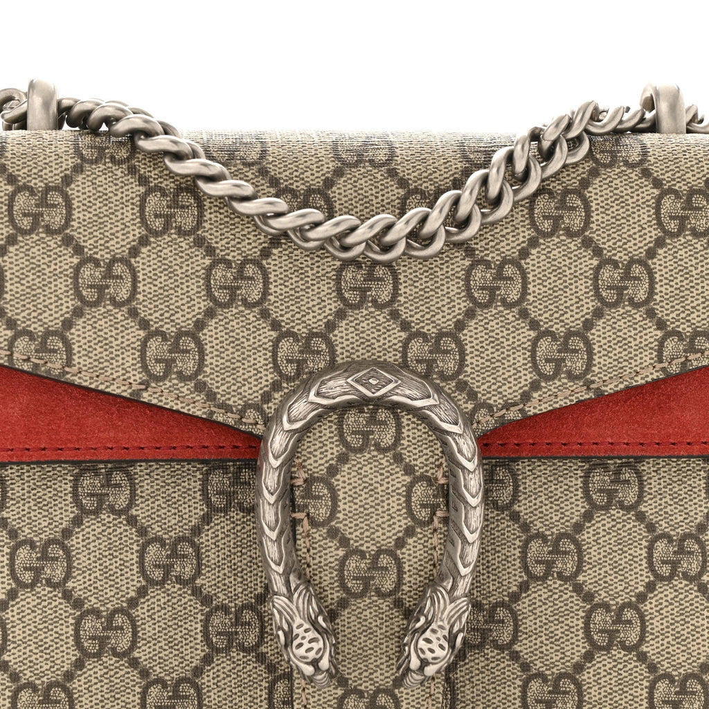 Gucci GG Supreme Monogram Mini Dionysus Shoulder Bag Hibiscus Red