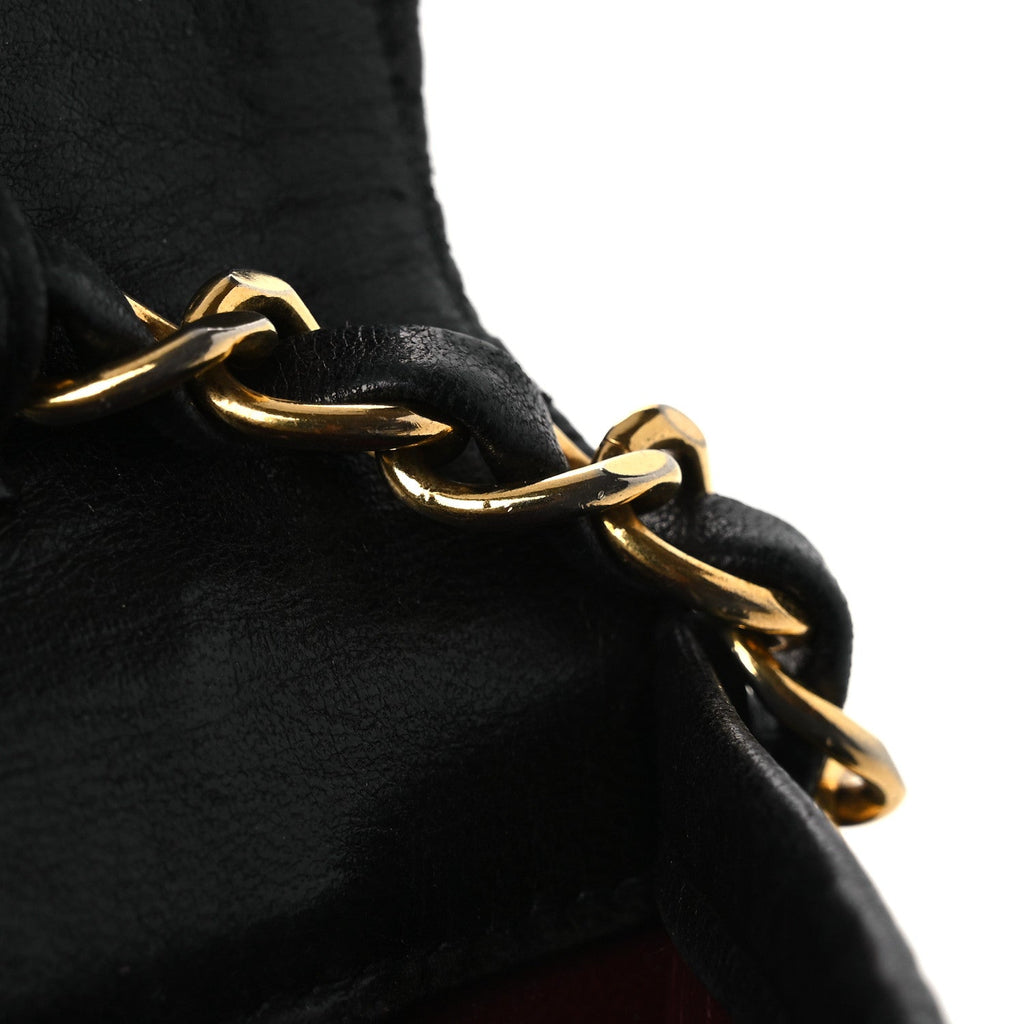 Chanel Lambskin Quilted Small Single Flap Bag Black