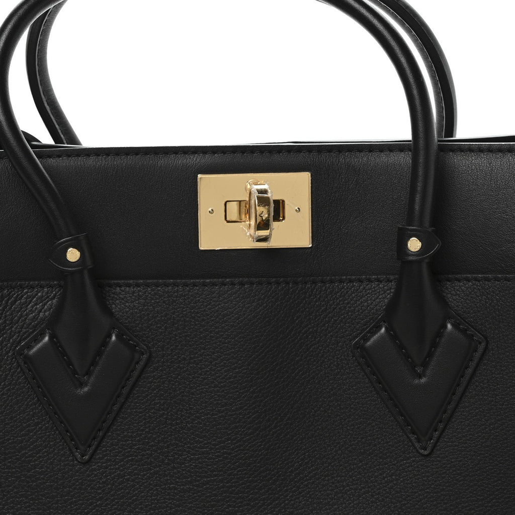 Louis Vuitton Calfskin Monogram Tufting On My Side Black