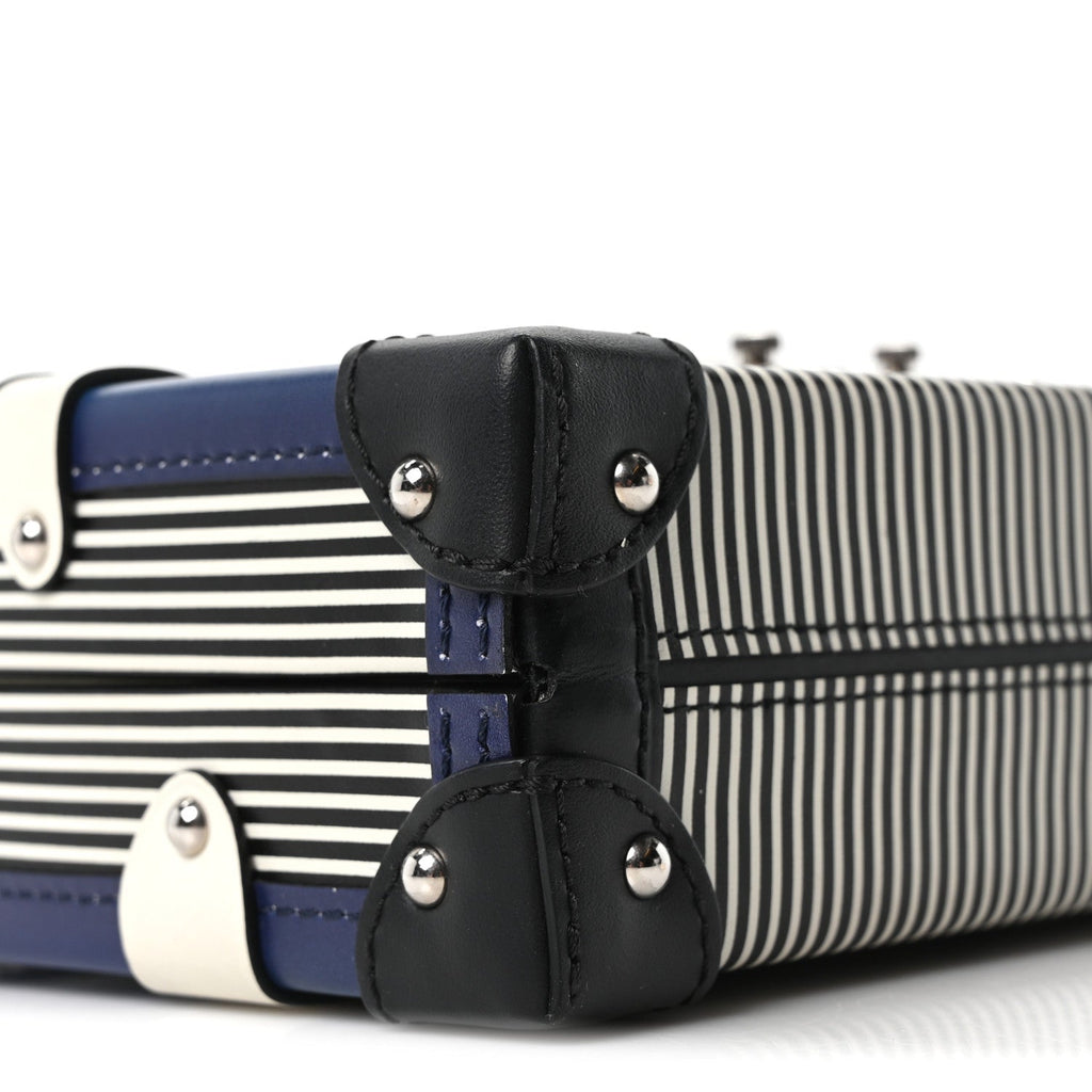 Louis Vuitton Calfskin Printed Petite Malle Blue