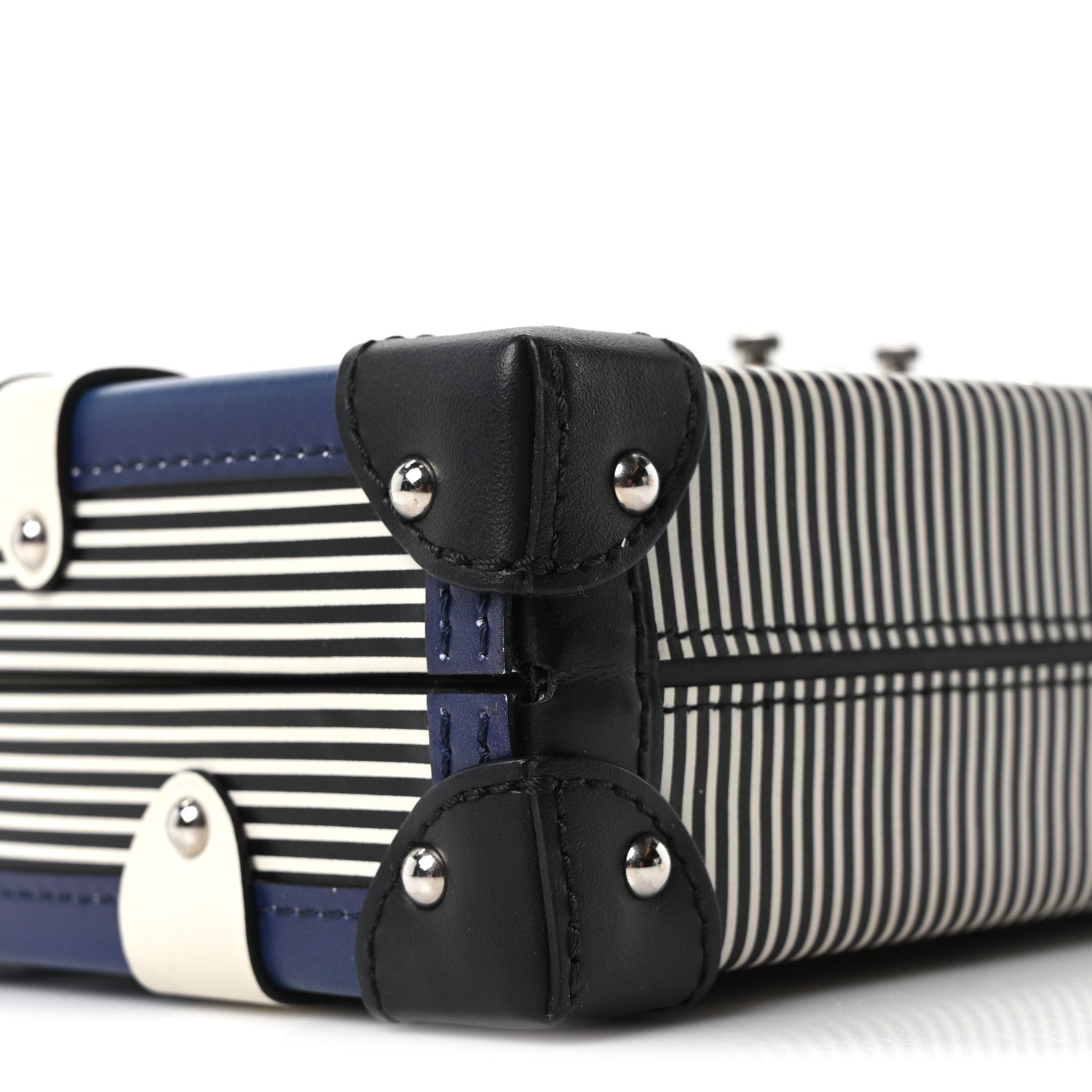 Louis Vuitton Calfskin Printed Petite Malle Blue