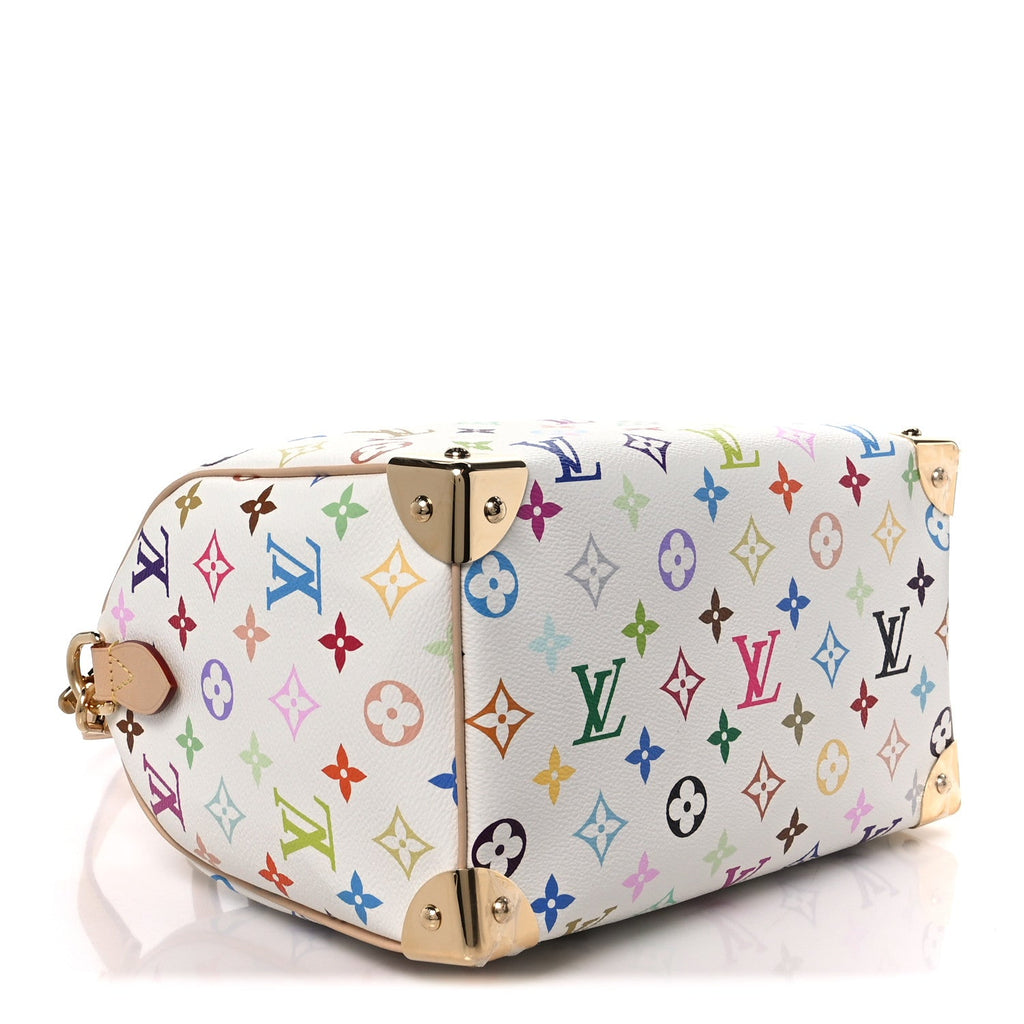 Louis Vuitton LV X TM Monogram Multicolor Speedy Bandouliere 25 White