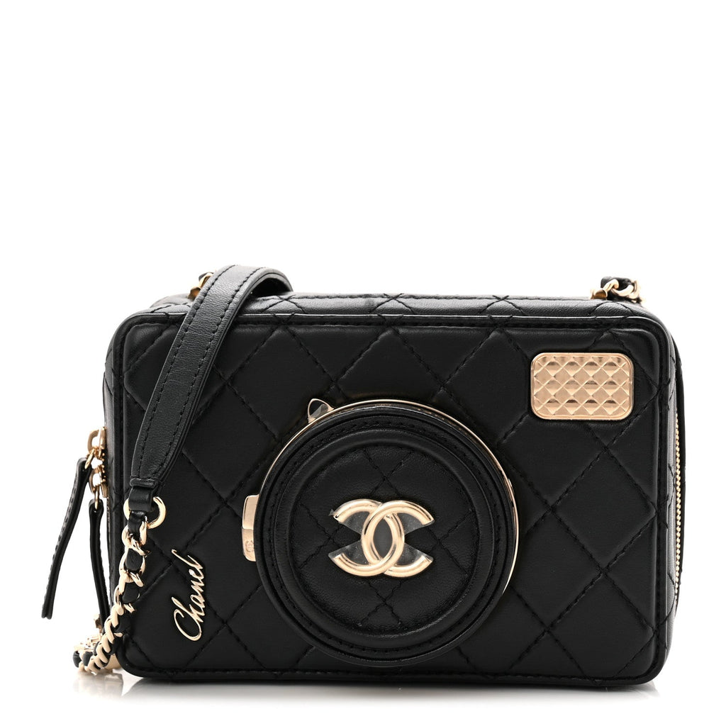 Chanel Lambskin Quilted Coco Click Bag Black