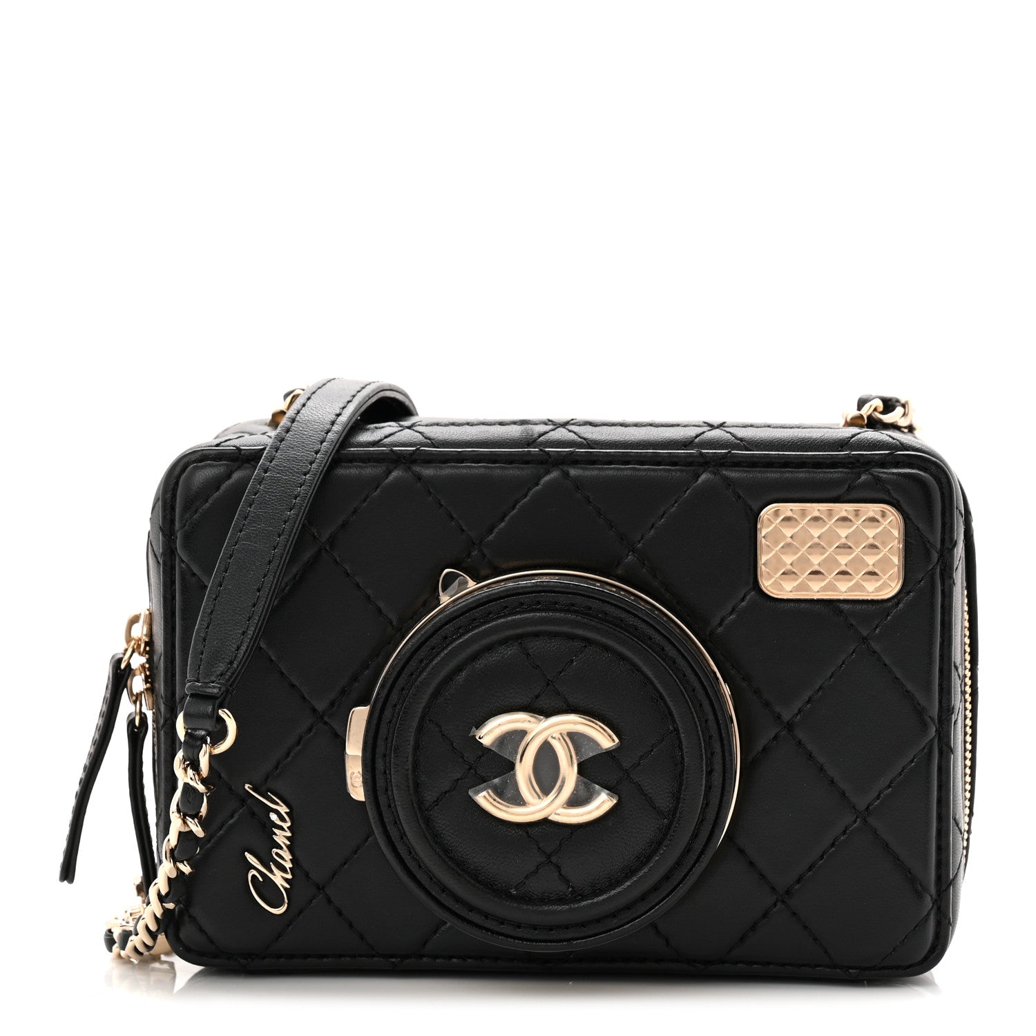 Chanel Lambskin Quilted Coco Click Bag Black