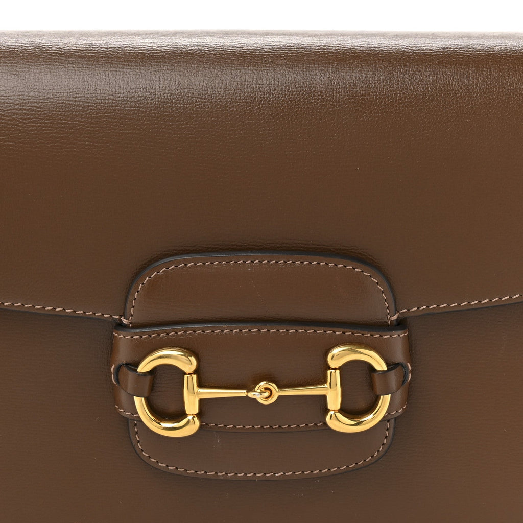 Gucci Azalea Calfskin Horsebit 1955 Shoulder Bag Brown Sugar