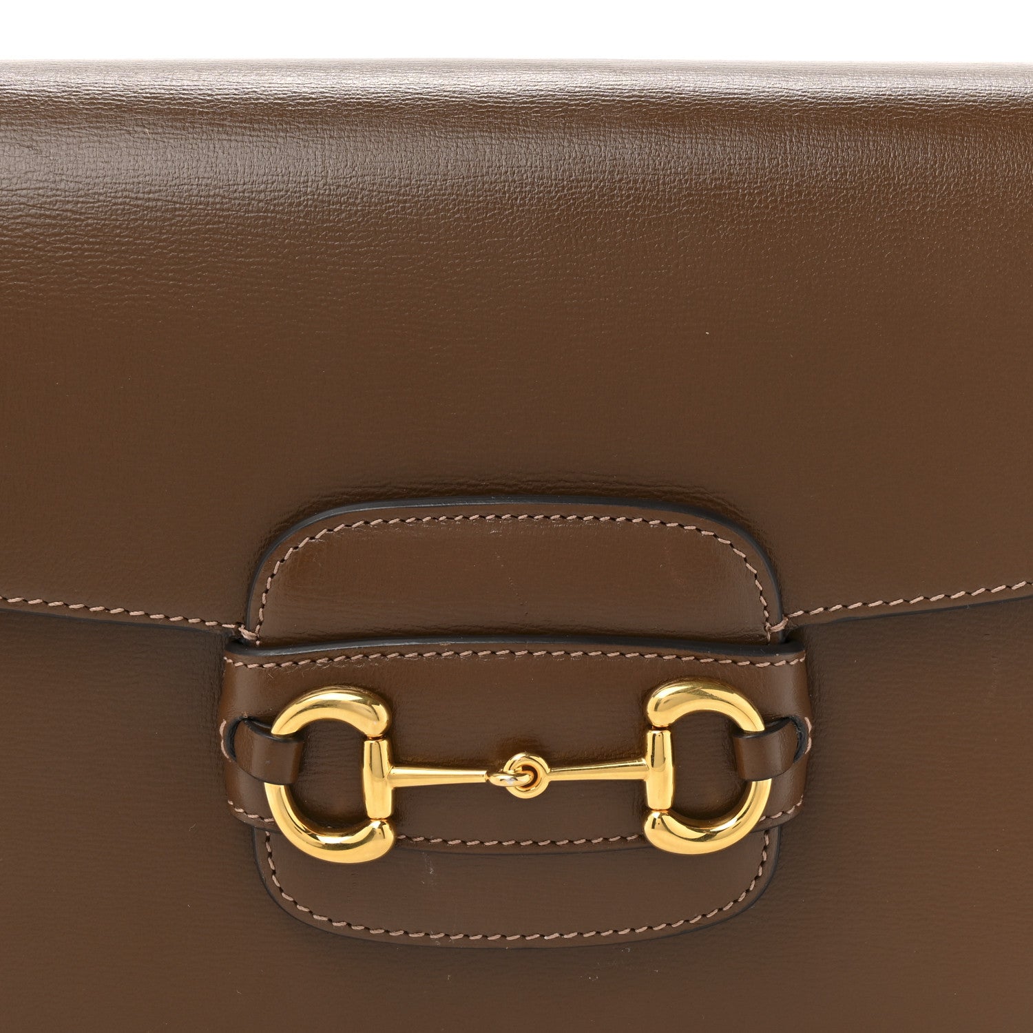 Gucci Azalea Calfskin Horsebit 1955 Shoulder Bag Brown Sugar