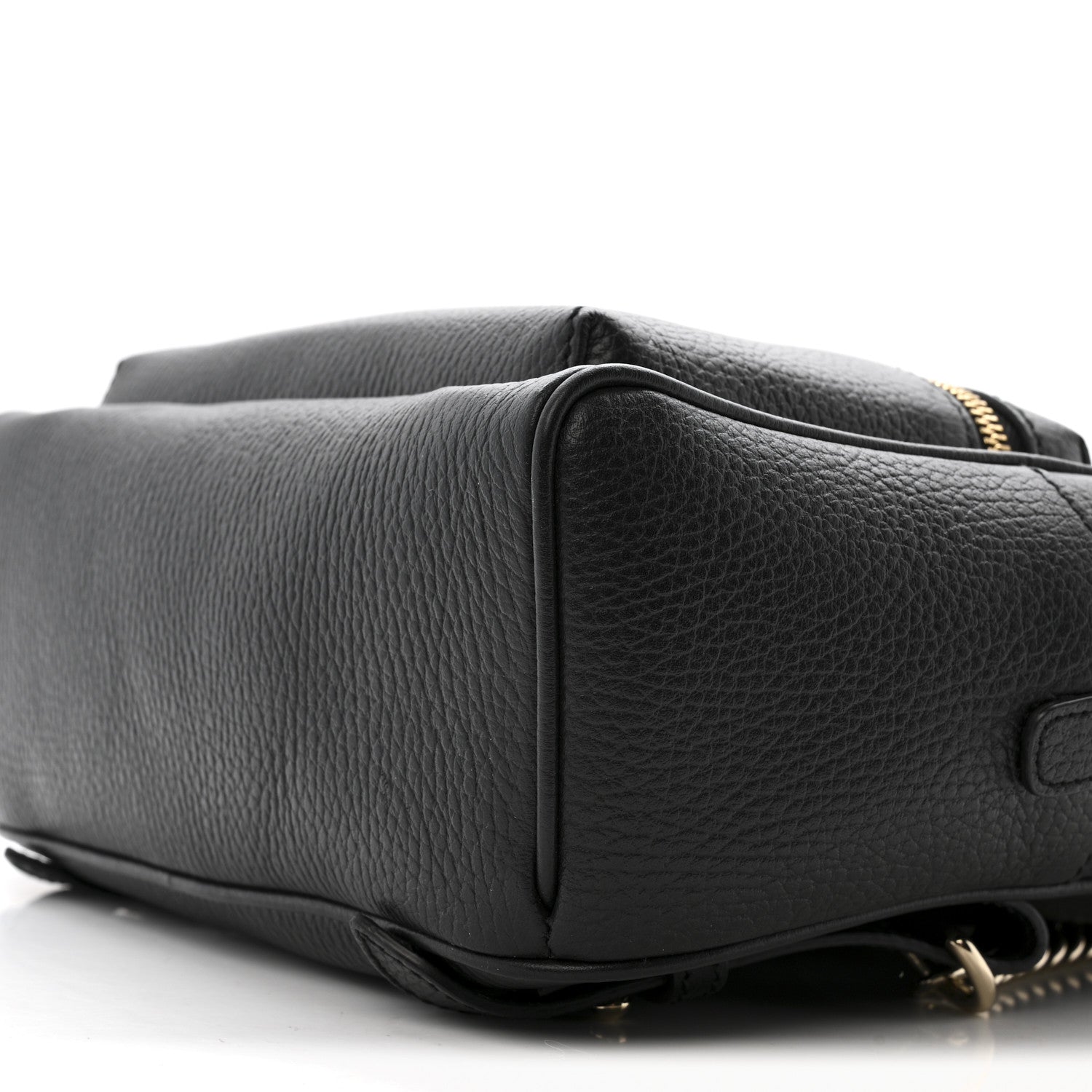 Gucci Pebbled Calfskin Soho Chain Backpack Black