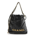 Chanel Shiny Calfskin Quilted Mini Chanel 22 Black