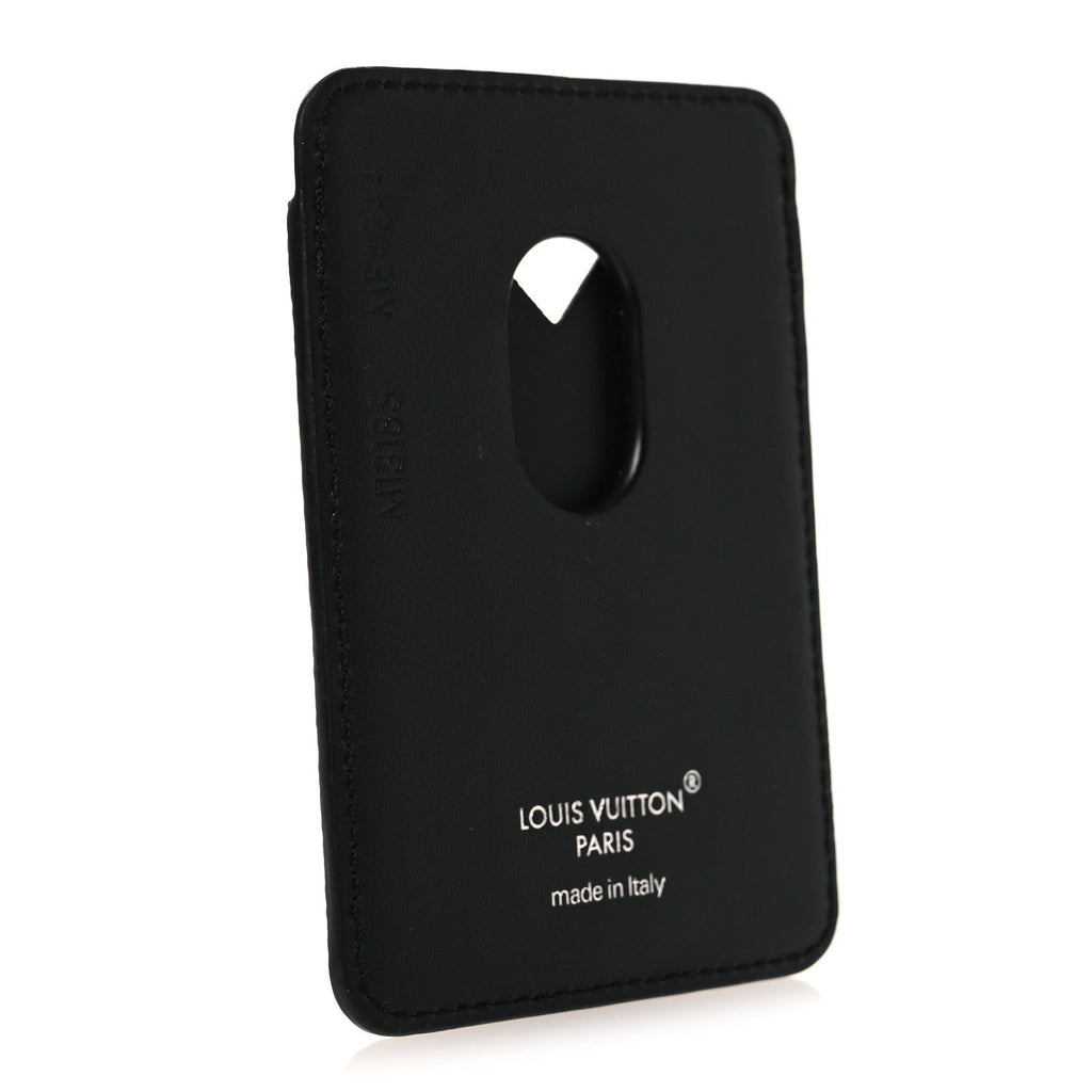 Louis Vuitton Monogram Macassar Magnetic Card Holder Black