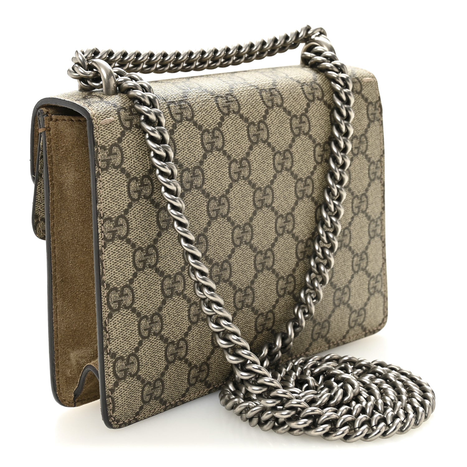 Gucci GG Supreme Monogram Mini Dionysus Shoulder Bag Taupe