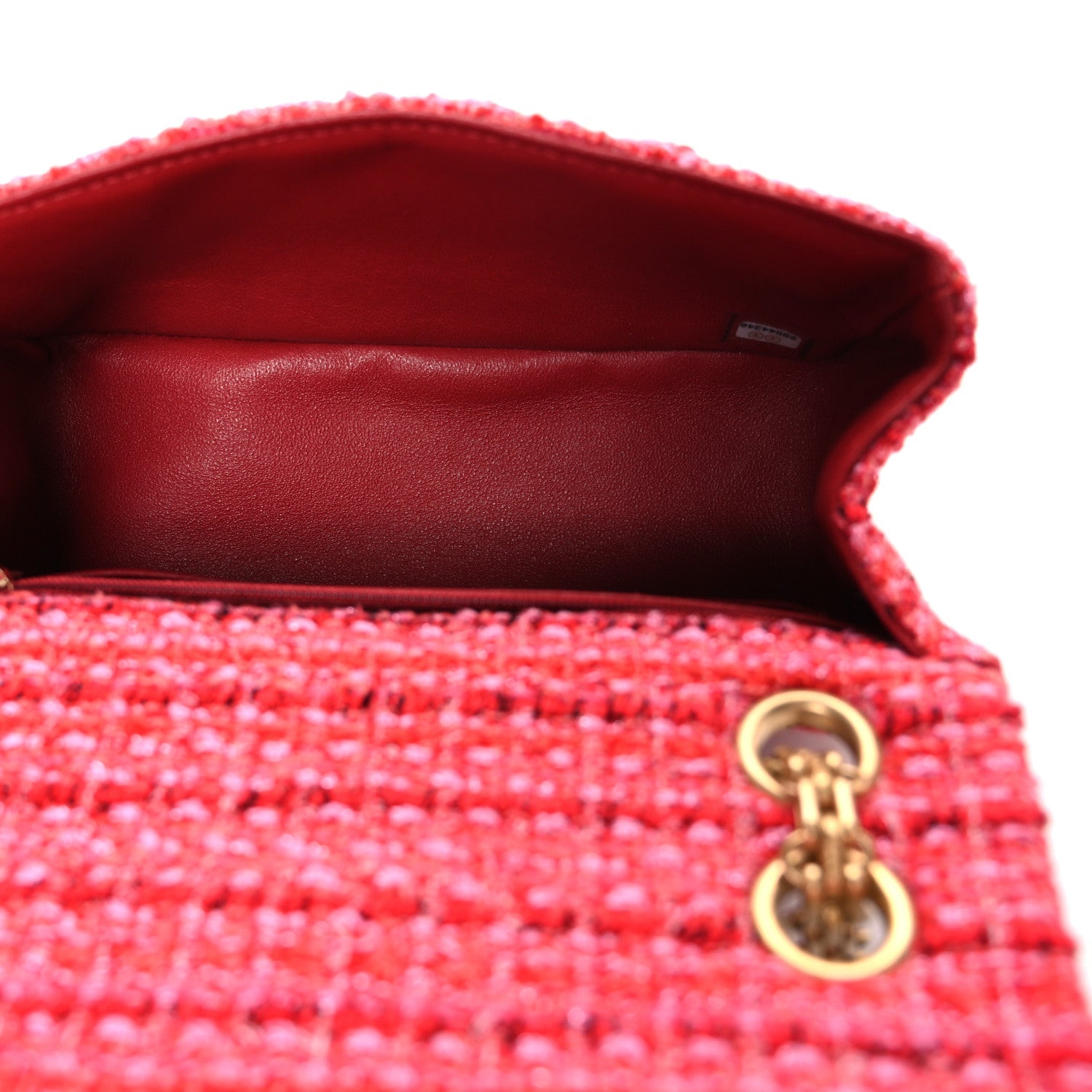 Chanel Tweed Quilted Mini 2.55 Reissue Flap Red Ecru Black