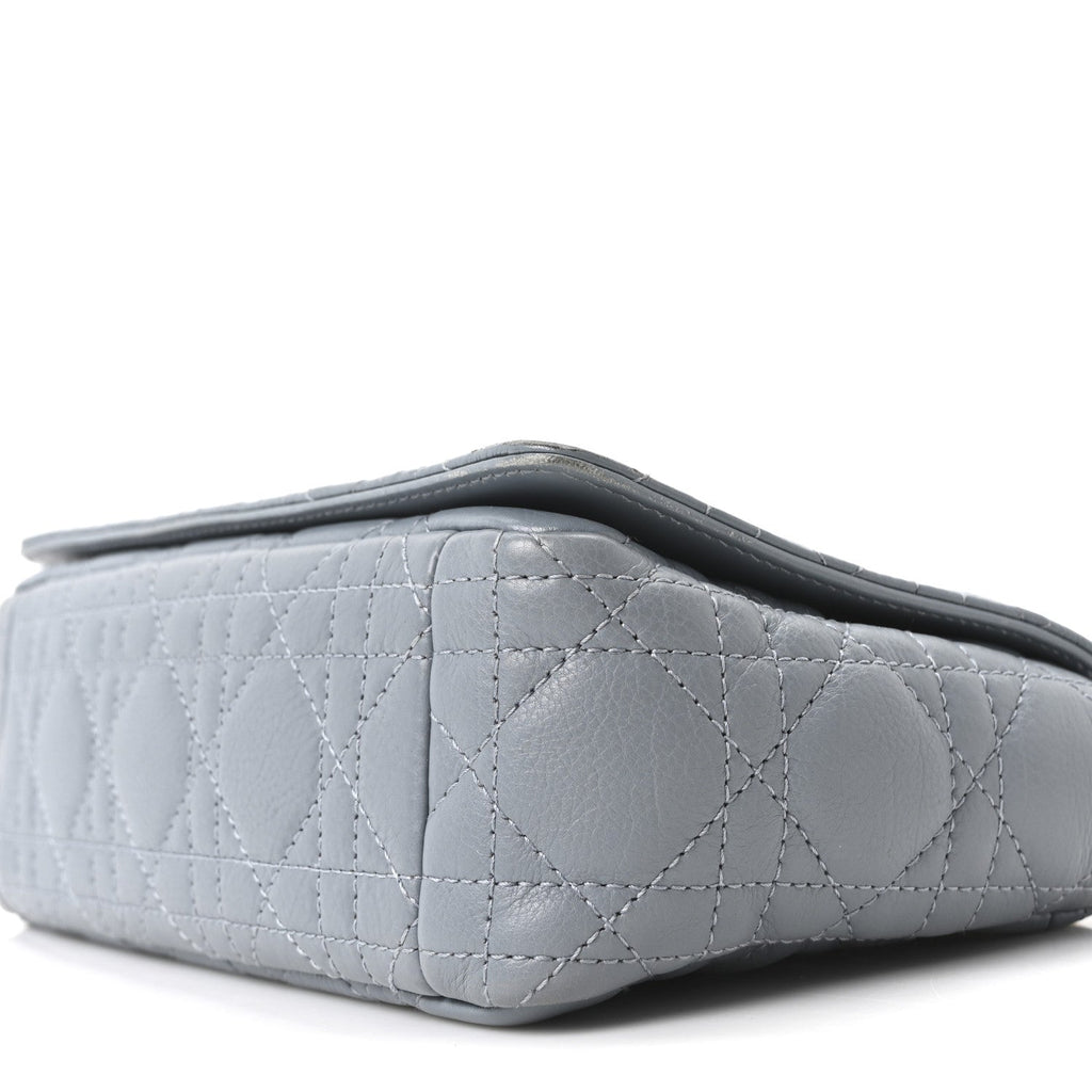 Christian Dior Calfskin Cannage Small Caro Bag Cloud Blue