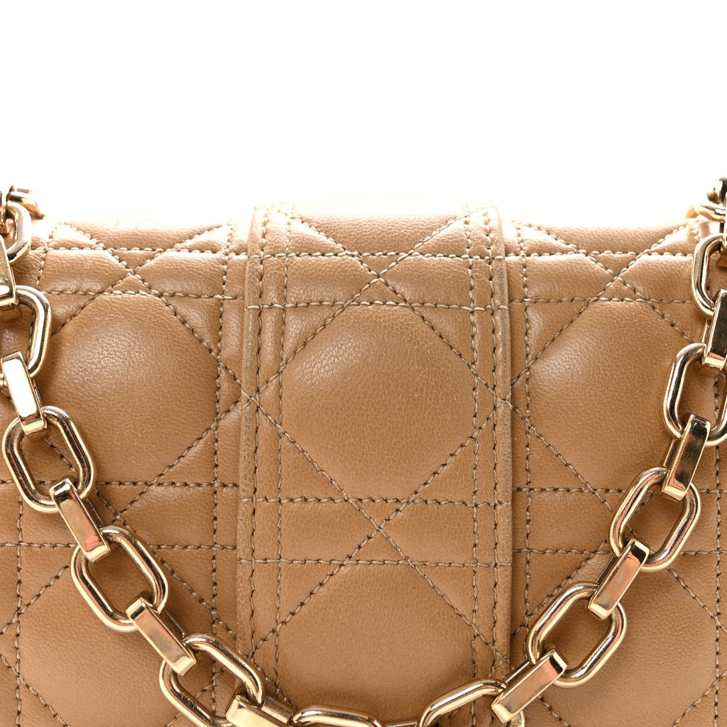 Christian Dior Lambskin Cannage Medium Miss Dior Flap Beige