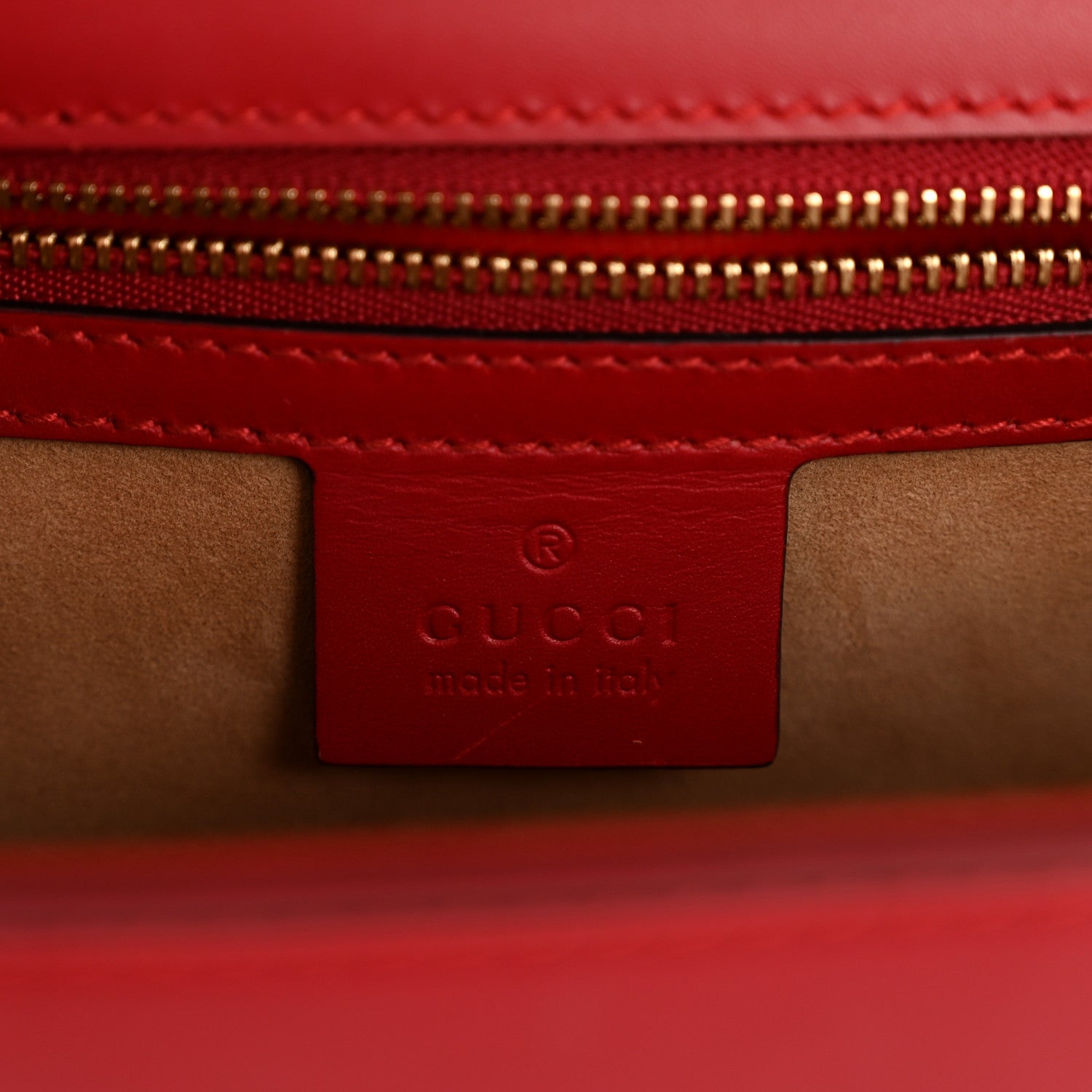 Gucci Calfskin Small Sylvie Shoulder Bag Hibiscus Red