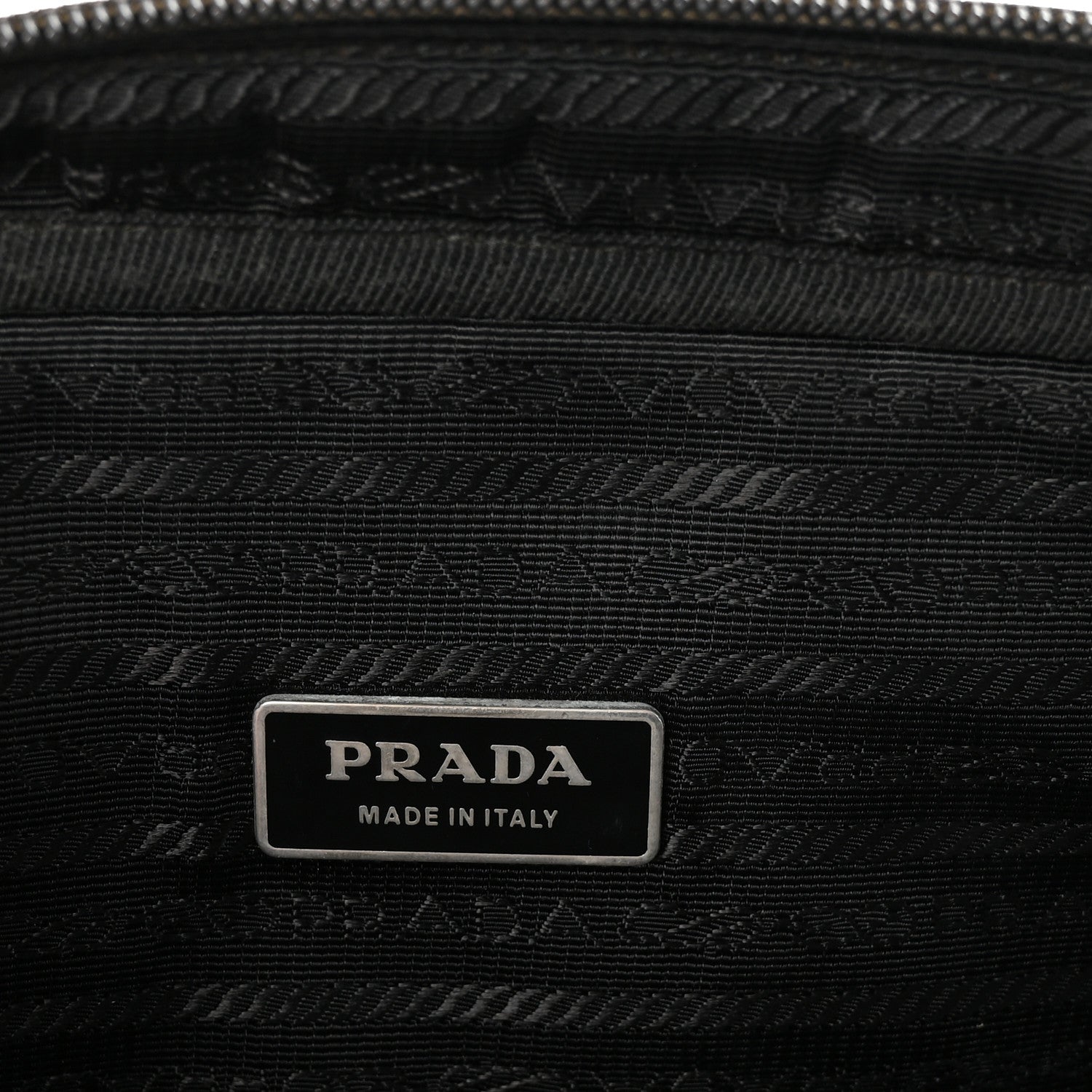 Prada Saffiano Tessuto Nylon Small Briefcase Black