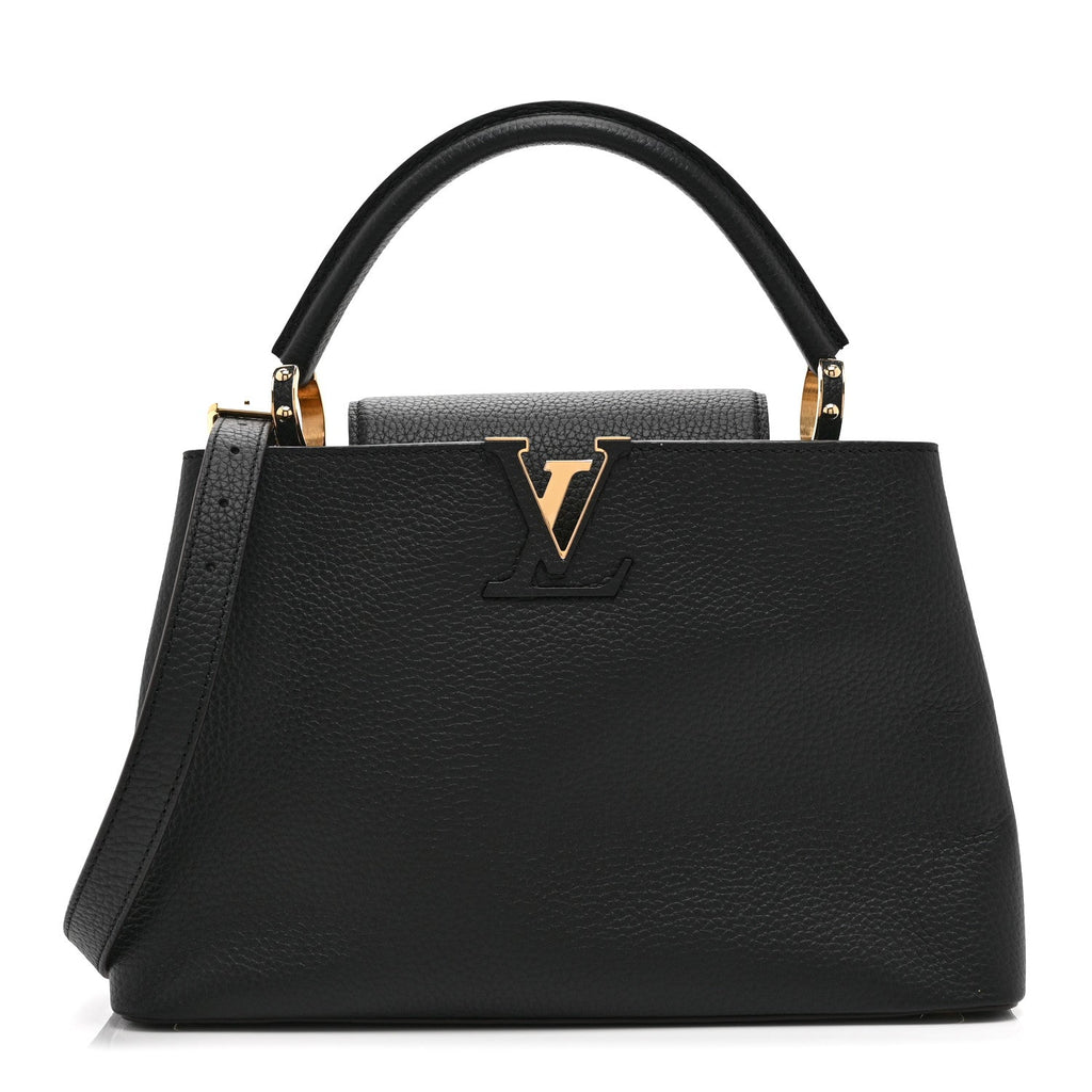 Louis Vuitton Taurillon Capucines PM Black