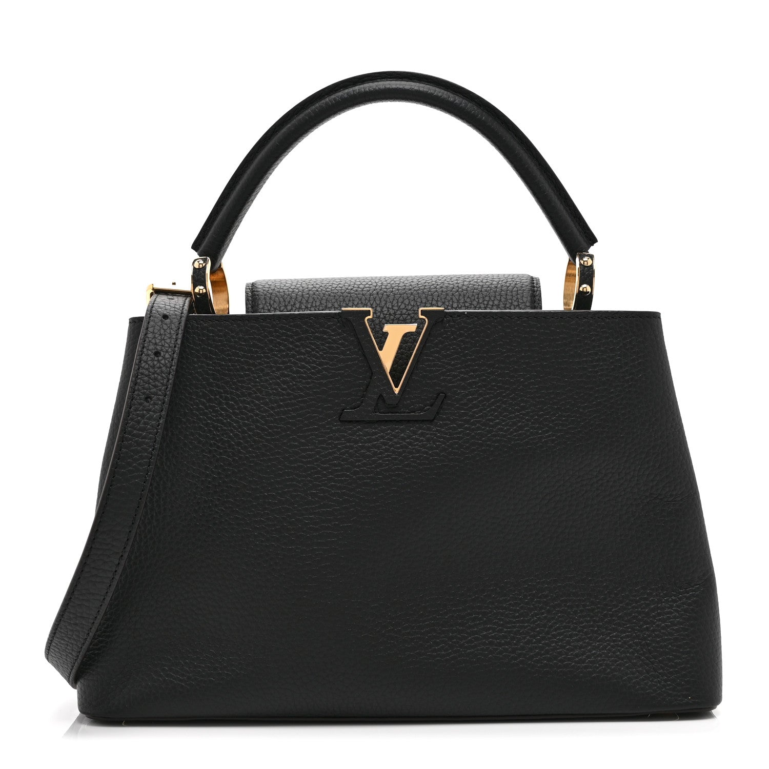 Louis Vuitton Taurillon Capucines PM Black