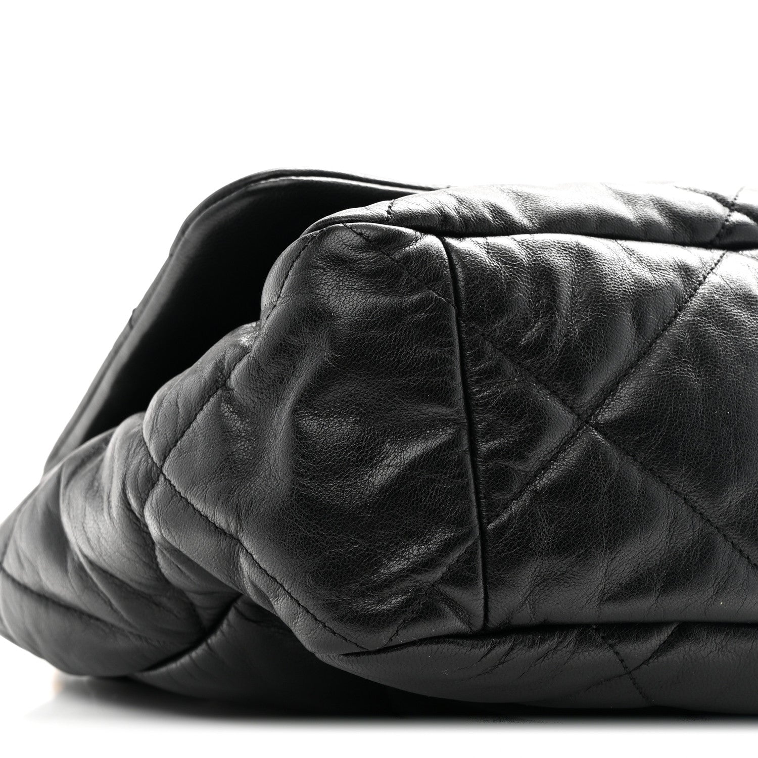 Chanel Goatskin Quilted Maxi Chanel 19 Flap Black