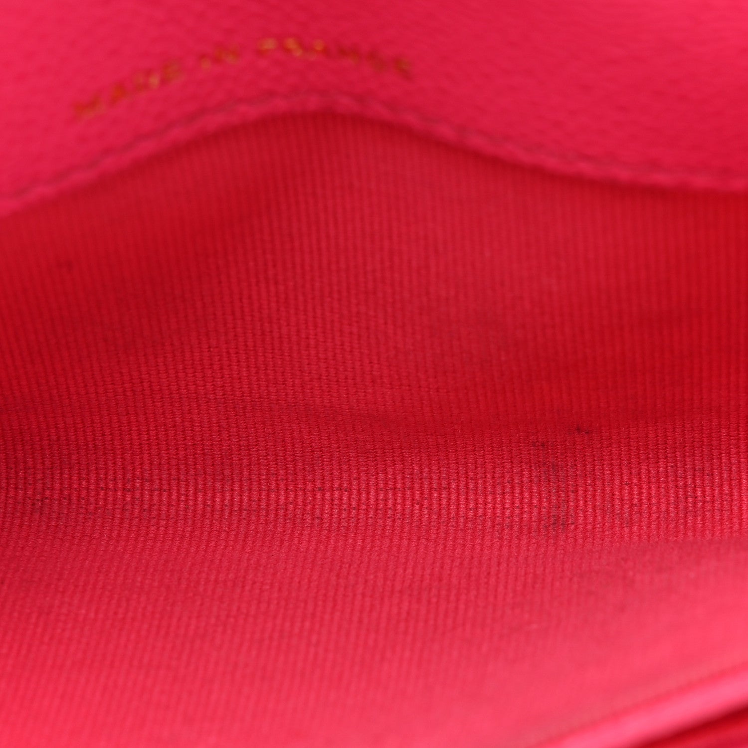 Caviar Quilted Flap Card Holder Wallet Fuchsia