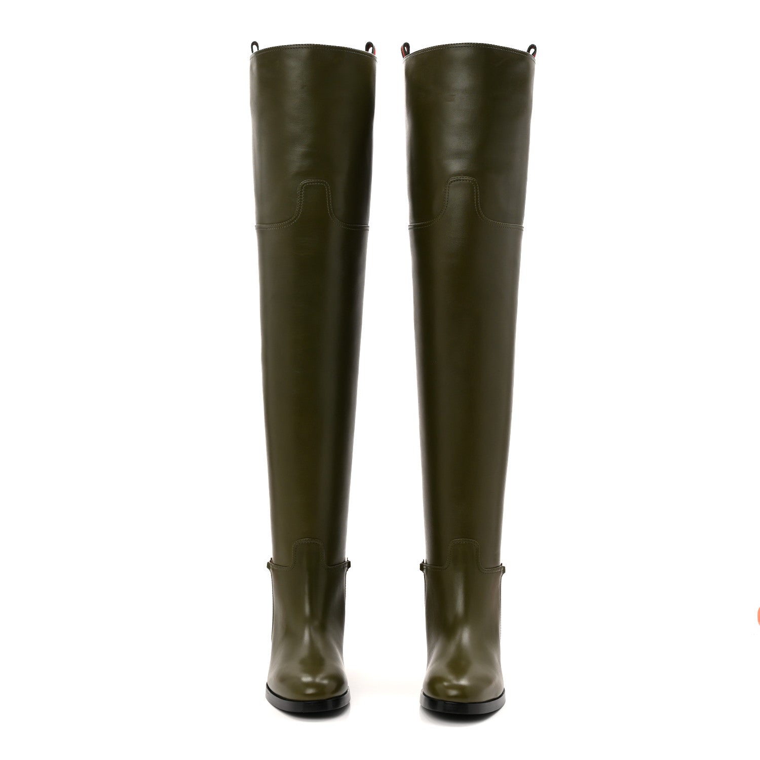 Gucci Marot Lux Slim Horsebit Over The Knee 38 Luscious Green