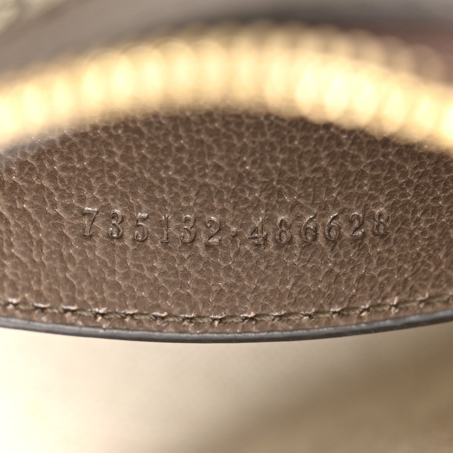 Gucci GG Supreme Monogram Textured Dollar Calfskin Web Small Ophidia GG Handbag Beige Ebony New Acero