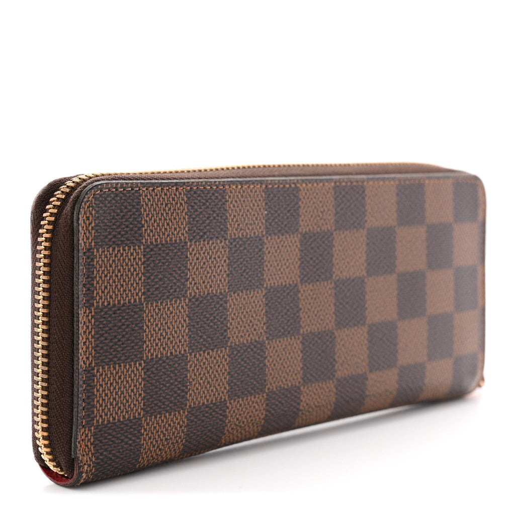 Louis Vuitton Damier Ebene Clemence Wallet Cherry