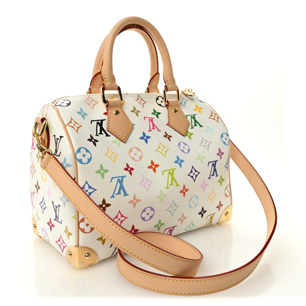 Louis Vuitton LV X TM Monogram Multicolor Speedy Bandouliere 25 White