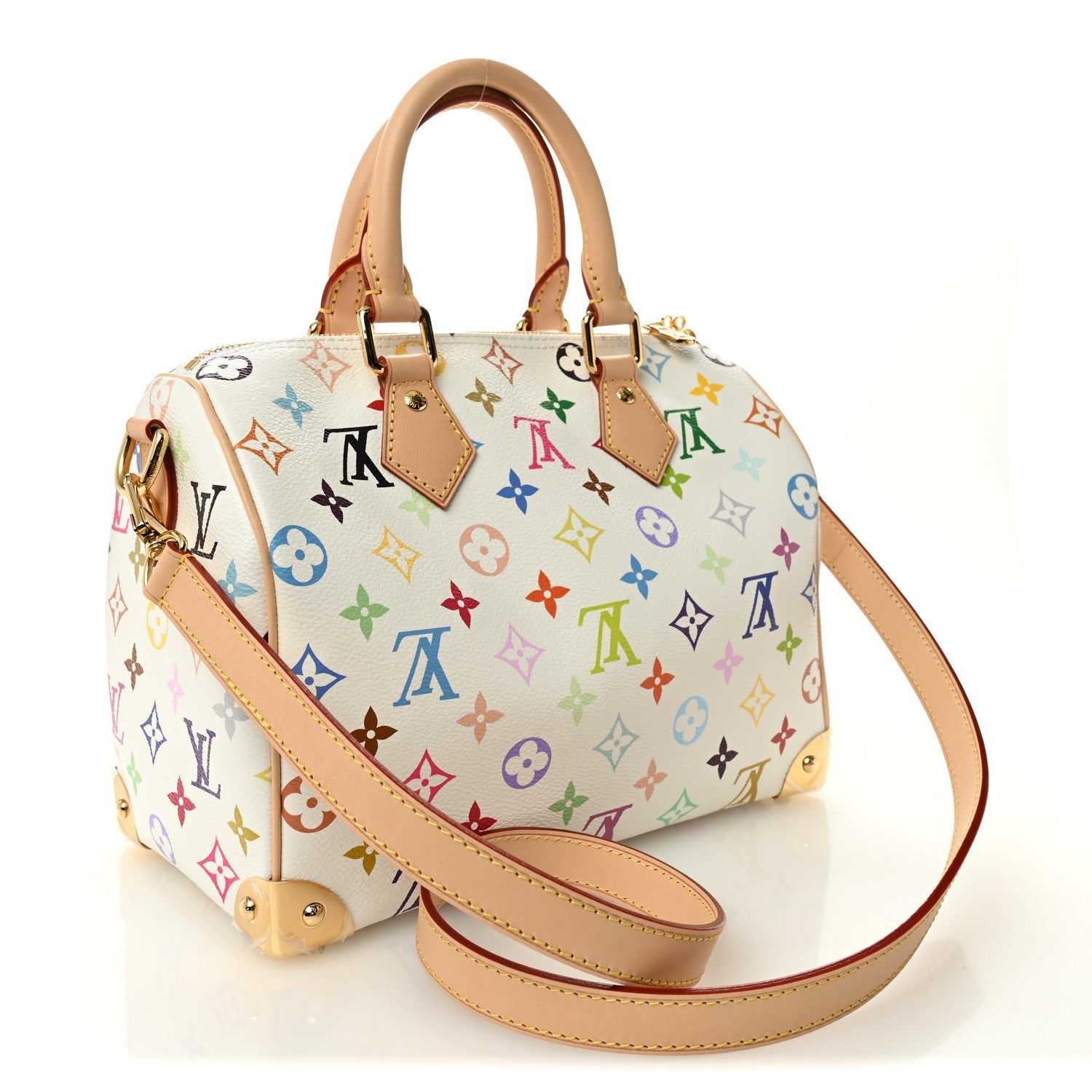 Louis Vuitton LV X TM Monogram Multicolor Speedy Bandouliere 25 White