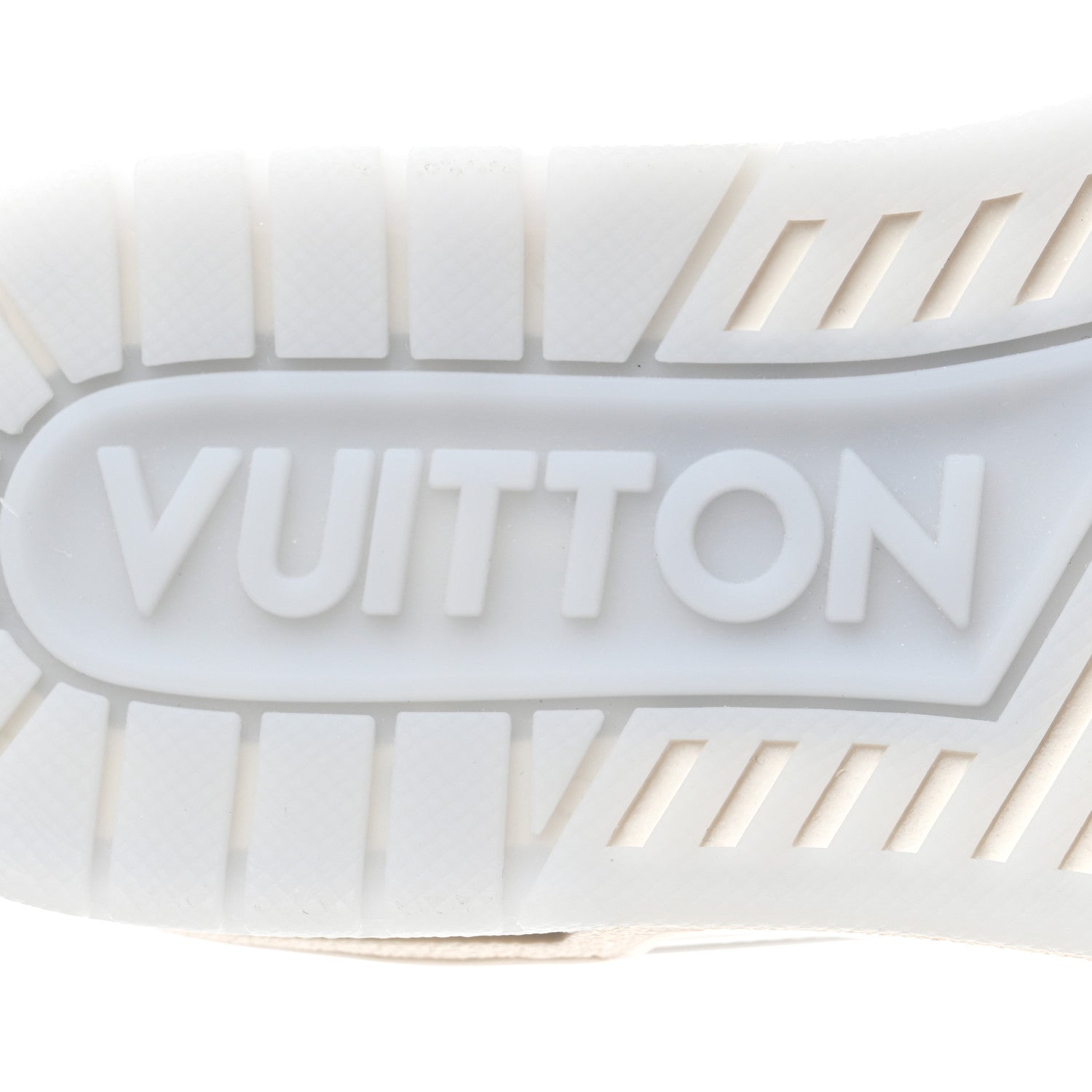 Louis Vuitton Grained Calfskin Womens LV Trainer Sneakers 37 White