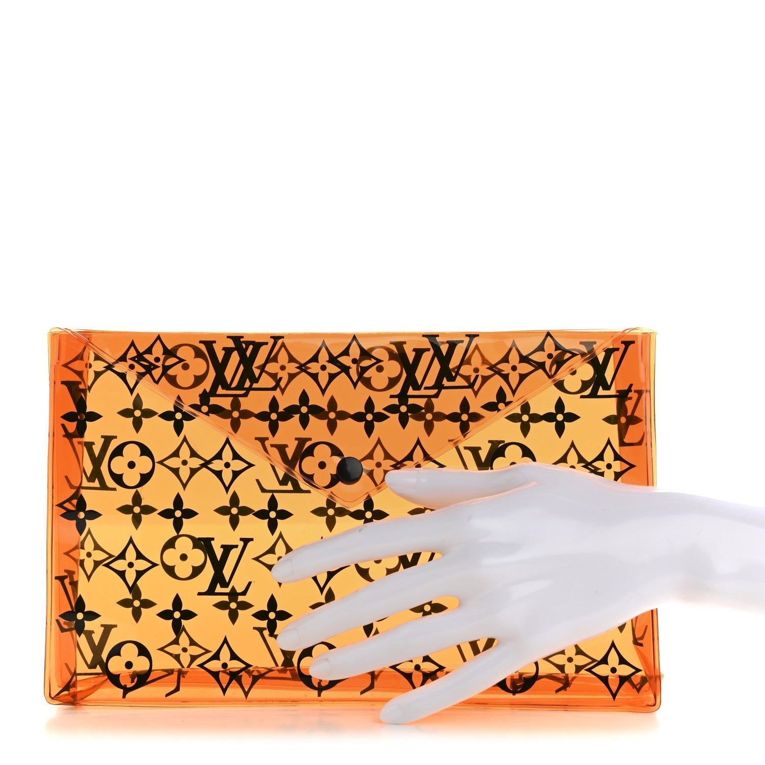 Louis Vuitton PVC Monogram Printed Envelope Pouch Orange