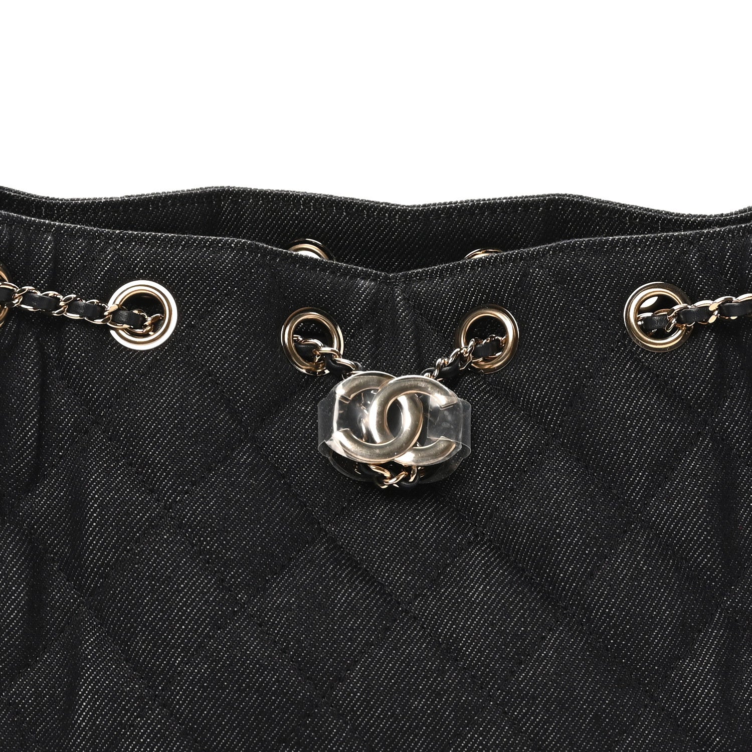 Chanel Denim Quilted Mini Chanel 25 Handbag Dark Blue