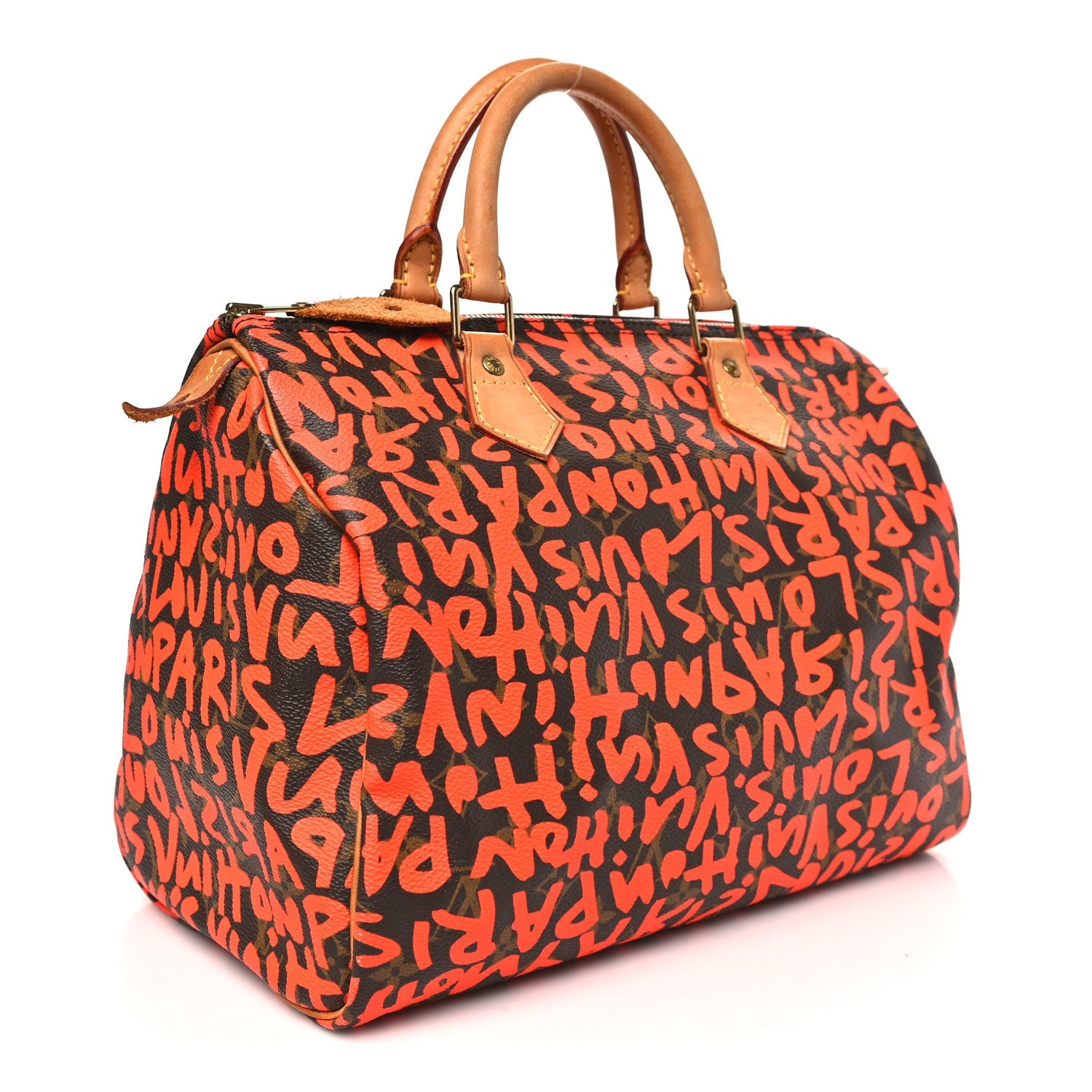 Louis Vuitton Monogram Graffiti Speedy 30 Orange