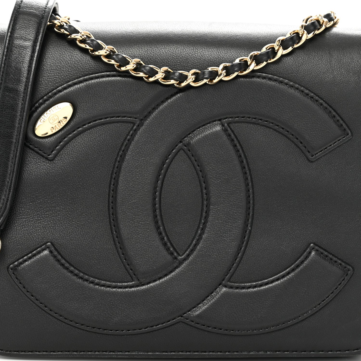 Chanel Lambskin CC Mania Flap Bag Black