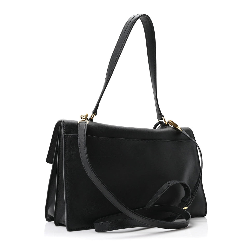 Prada Calfskin Medium Soft Sound Shoulder Bag Black