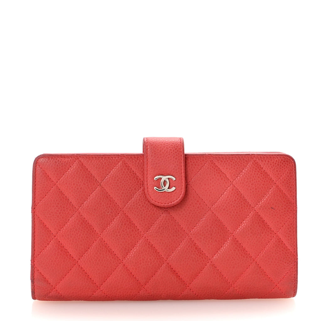 Caviar Quilted CC French Wallet Pink