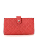 Caviar Quilted CC French Wallet Pink