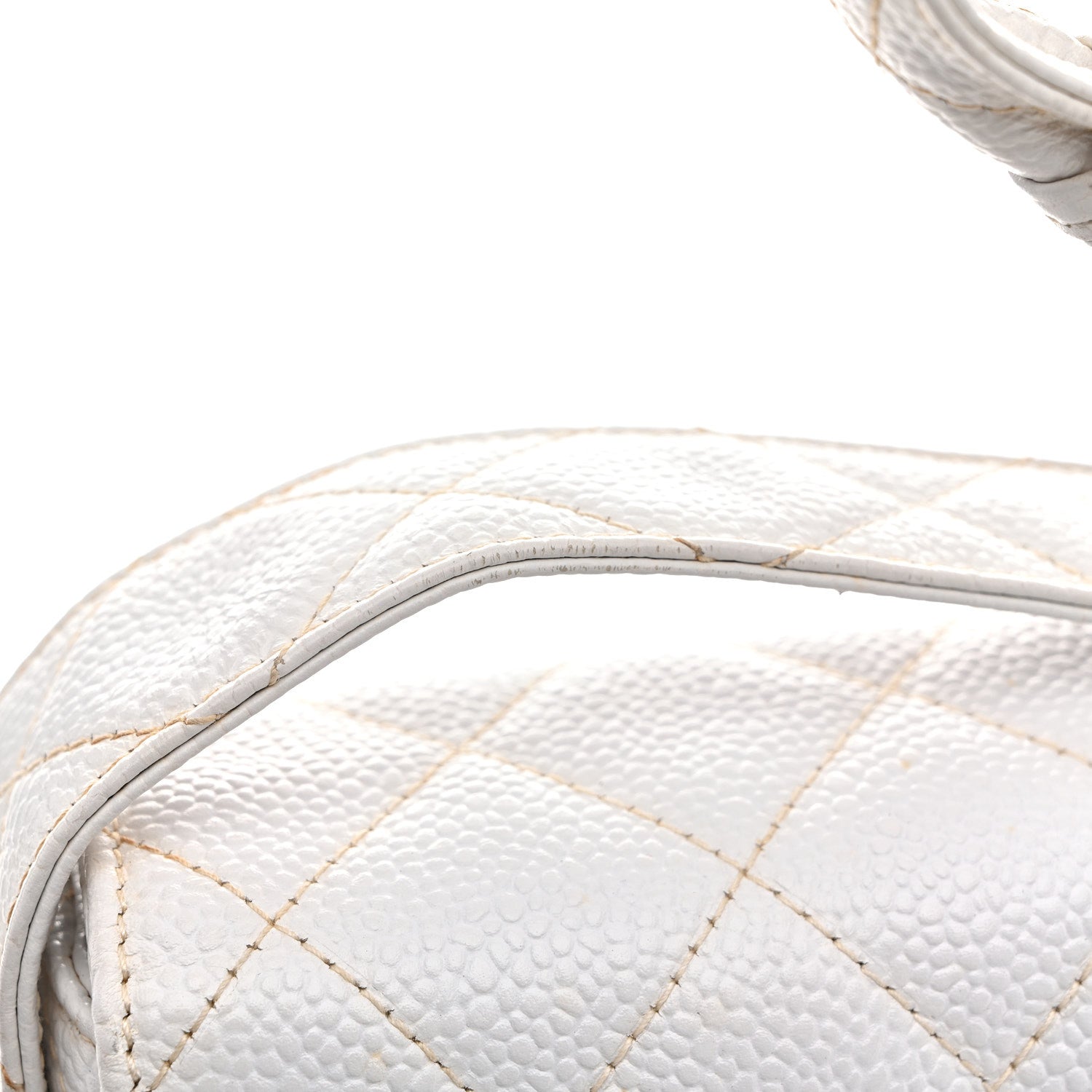 Chanel Caviar CC Shoulder Bag White