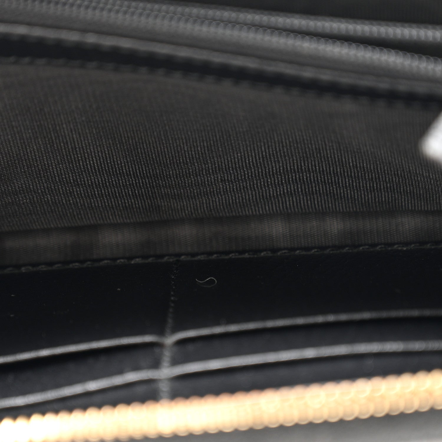 Gucci Dollar Calfskin GG Supreme Monogram GG Marmont Zip Around Wallet Black Beige Ebony