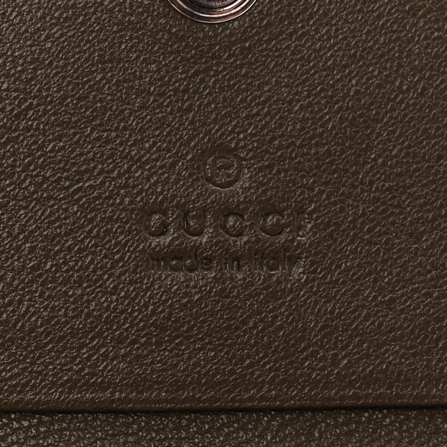Gucci Sakai Be Green Calfskin Diagonal Stitched Blondie Card Case Wallet Craclet Brown