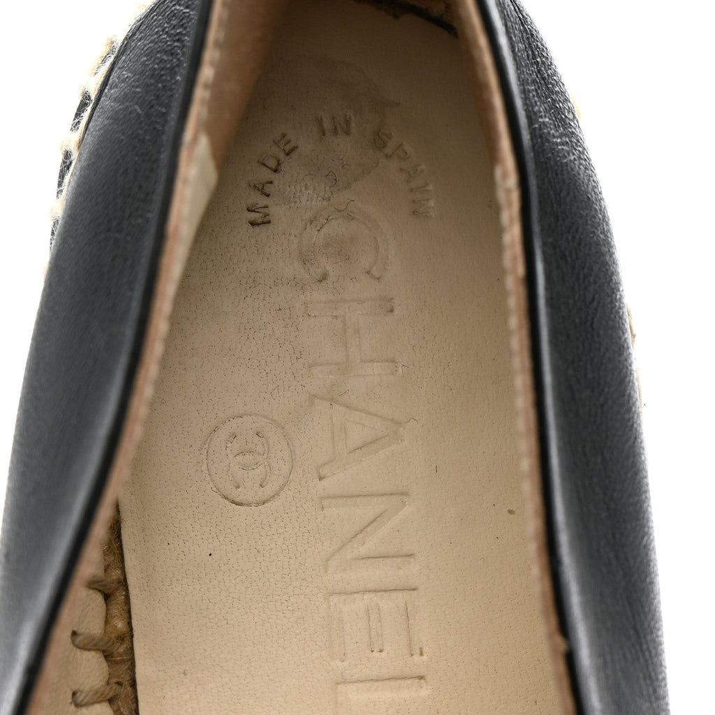 Lambskin CC Espadrilles 36 Black